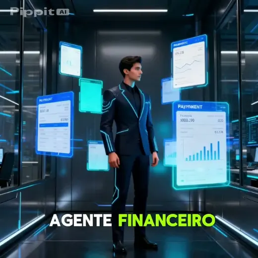Automação financeira com IA gerando análise e relatórios