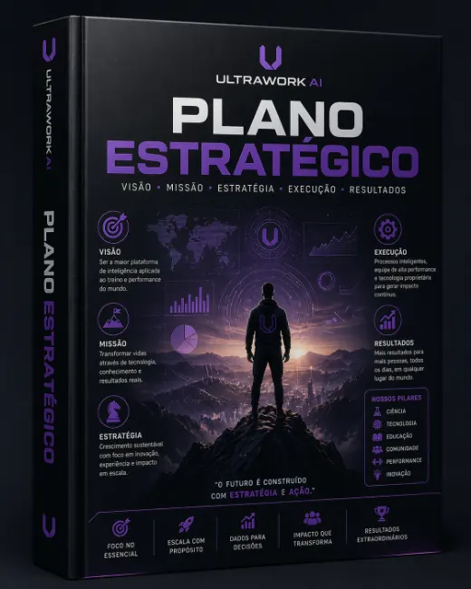 Plano estratégico da UltraWork com menu de serviços e tiers